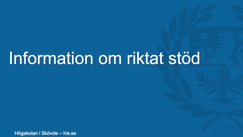 Thumbnail for Information om riktat stöd