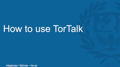 Thumbnail for How to use Tortalk