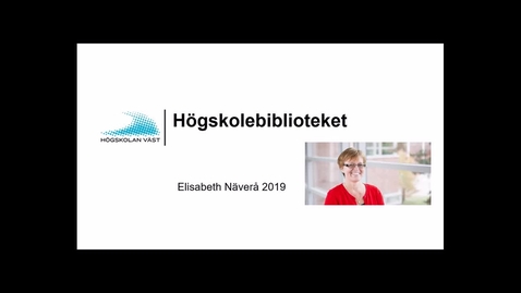 Thumbnail for Introduktion till högskolebiblioteket
