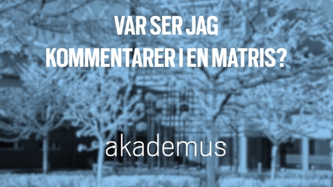 Thumbnail for Studentperspektiv: Var ser jag kommentarer i en matris?/Where do I find the comments in a rubric? 