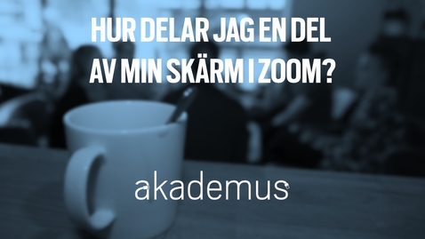 Thumbnail for Hur delar jag en del av min skärm i Zoom?/How do I share a portion of my screen in Zoom?