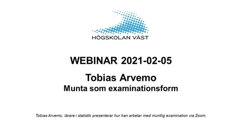 Thumbnail for IMS-webbinarium: Tobias Arvemo, 2021-02-05