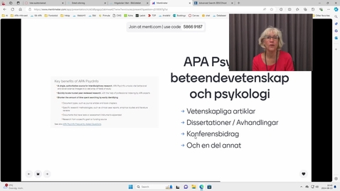 Thumbnail for APA databassökning