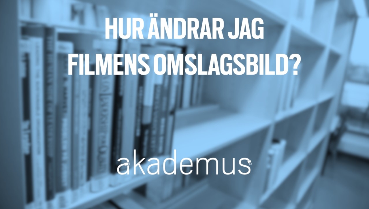 Hur ändrar jag filmens omslagsbild?