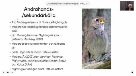 Thumbnail for Referenshantering del 2: andrahandskälla; självplagiering