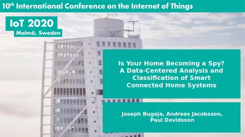 Thumbnail for Is Your Home Becoming a Spy? A Data-Centered Analysis and Classification of Smart Connected Home Systems