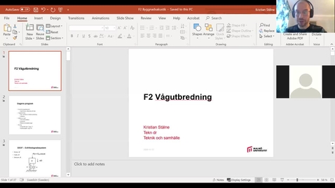 Thumbnail for F2 Byggnadsakustik - del 1
