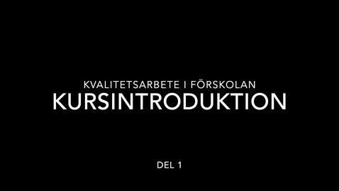Thumbnail for Kursintro, del 1