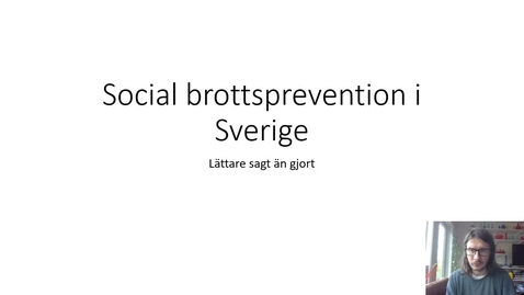 Thumbnail for Kapitel 22: Social brottsprevention och polisen_video