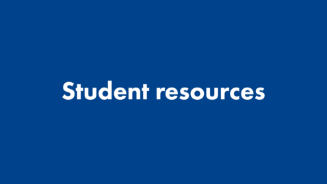 Thumbnail for Student resources