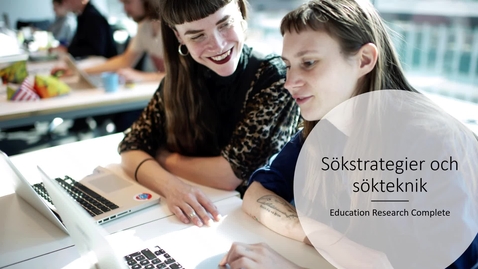 Thumbnail for Sökning i ERC SAG 2025