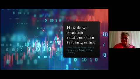 Thumbnail for How do we establish relations when teaching online?