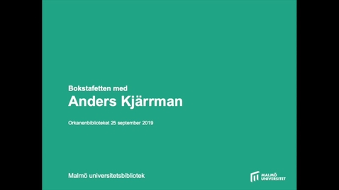 Thumbnail for Bokstafetten med Anders Kjärrman
