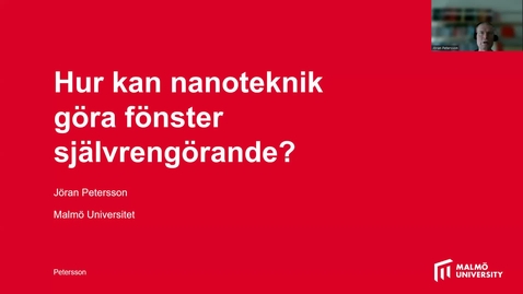 Thumbnail for Hur kan nanoteknik göra fönster självrengörande?