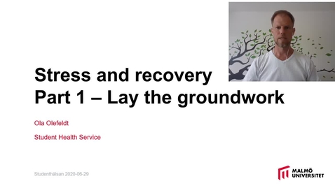 Thumbnail for Stress and recovery -Part 1