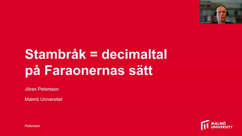 Thumbnail for Stambråk - Faraonernas variant av decimaltal