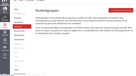 Thumbnail for Skapa grupper /gruppens hemsida
