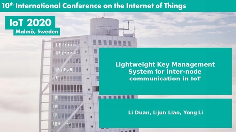 Thumbnail for Lightweight Key Management System for inter-node communication in IoT