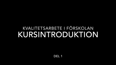Thumbnail for Kursintro, del 1 VAL