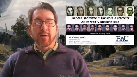 Thumbnail for Sherlock Frankenstein: Transmedia Character Design with AI Breeding Tools | Christopher Maraffi | Artificial Creativity conference