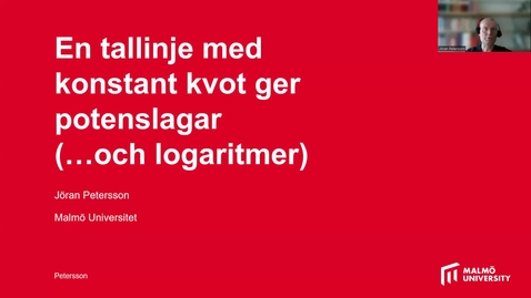 Thumbnail for Potenslagar och logaritmer syns bäst på en tallinje