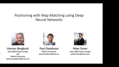 Thumbnail for Positioning with Map Matching using Deep Neural Networks
