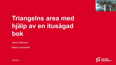 Thumbnail for Triangelns area med en itusågad bok