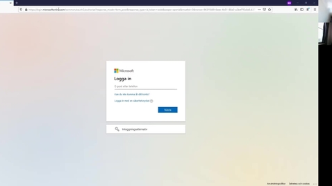 Thumbnail for Logga in på Office365 - nå enkät bakom inlogg
