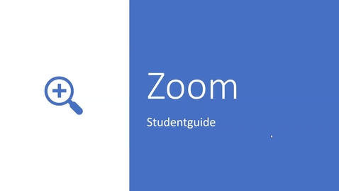 Thumbnail for Zoom Studentguide