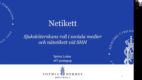 Thumbnail for Netikett och sjuksköterskans roll i sociala medier