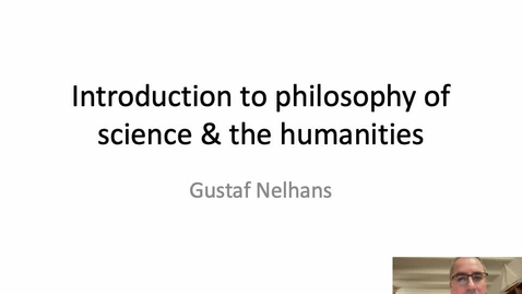 Thumbnail for Introduction to philosophy of science and the Humanities - MAIDI