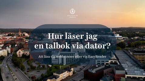 Thumbnail for Legimus - hur läser jag en talbok via dator?