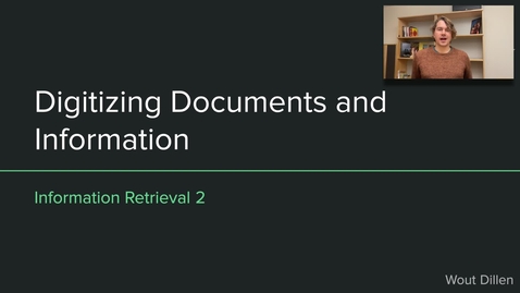 Thumbnail for Digitizing Documents and Information