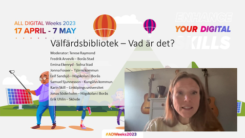 Thumbnail for Webbinarium om välfärdsbibliotek: Terese Raymond hälsar välkomna