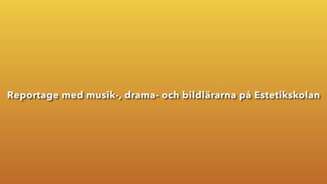 Thumbnail for Estetikskolan Reportage