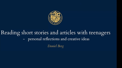 Thumbnail for Reading short stories and articles with teenagers