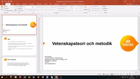 Thumbnail for Vetenskapsteori och metodik