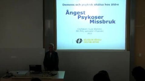 Thumbnail for Demens och psykisk ohälsa hos äldre