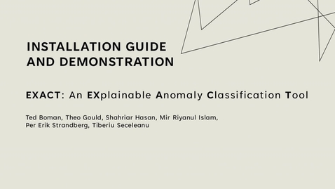 Thumbnail for EXACT: An EXplainable Anomaly Classification Tool