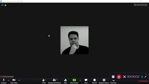 Thumbnail for Visa powerpoint med föredragshållarvy i zoom