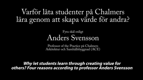 Thumbnail for ENG Interview with Anders Svensson, Professor of the Practice at Building Design