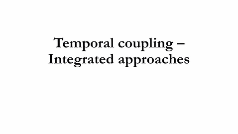 Thumbnail for 5.4.c Temporal coupling - Integrated approaches.mp4 - Quiz