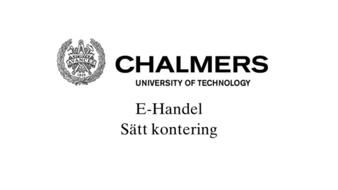 Thumbnail for Sätt kontering vid beställning - Set coding on a requisition