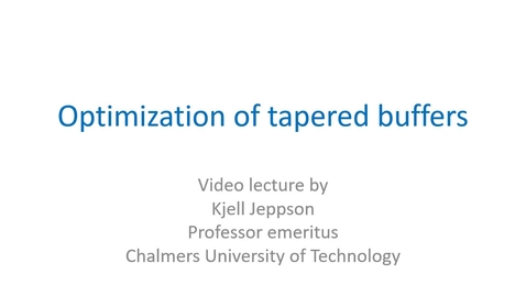 Thumbnail for Understanding Tapered buffers