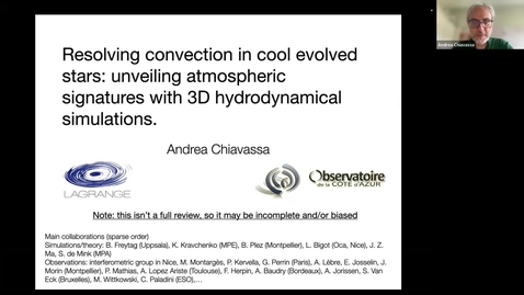 Thumbnail for AllThingsRSG - Andrea Chiavassa: Resolving convection in cool evolved stars