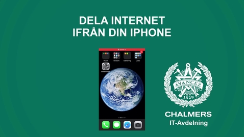 Thumbnail for Dela internet ifrån din iphone