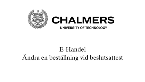 Thumbnail for Ändra beställning vid beslutsattest - Change the order at final approval