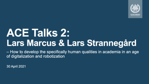 Thumbnail for ACE Talks 2: Lars Strannegård