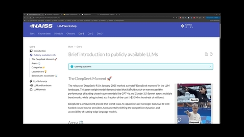 Thumbnail for NAISS LLM Workshop Nov 2025 part 1.2 Brief Introduction to Publicly Available LLMs