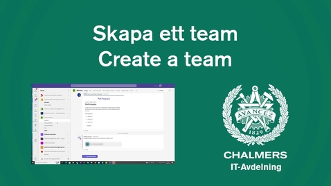 Thumbnail for Teams - Skapa Team